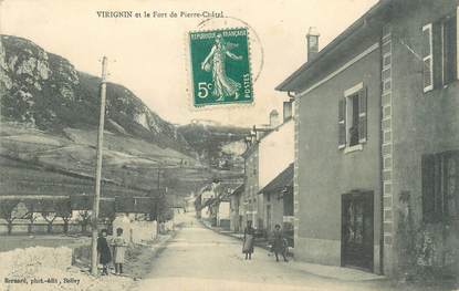 / CPA FRANCE 01 "Virignin et le fort de Pierre Châtel"