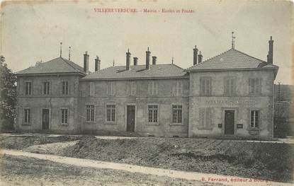 / CPA FRANCE 01 "Villeversure, mairie, écoles et postes"