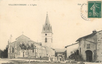 / CPA FRANCE 01 "Villeversure, l'église"