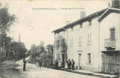 / CPA FRANCE 01 "Villeneuve, route de Saint Trivier"