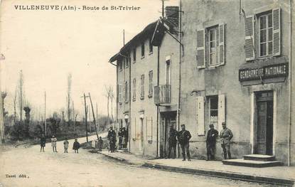 / CPA FRANCE 01 "Villeneuve, route de Saint  Trivier"