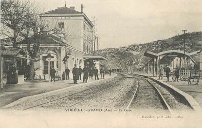 / CPA FRANCE 01 "Virieu le Grand, la gare"