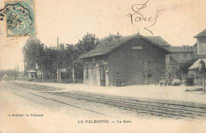 / CPA FRANCE 01 "La Valbonne, la gare"