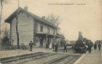 / CPA FRANCE 01 "Villars les Dombes, la gare"