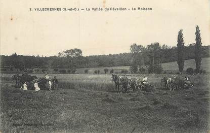 / CPA FRANCE 94 "Villecresnes, la vallée du réveillon, la moisson"