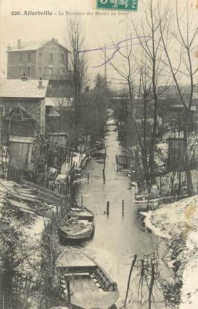 / CPA FRANCE 94 "Alfortville, le ruisseau des marais en hiver"