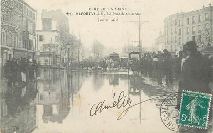 / CPA FRANCE 94 "Alfortville, le pont de Charenton"