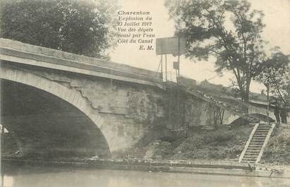 / CPA FRANCE 94 "Charenton, explosion du 23 juillet 1912"