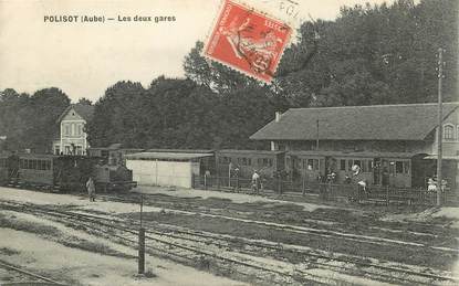 CPA  FRANCE 10 "Polisot, les deux gares" / TRAIN