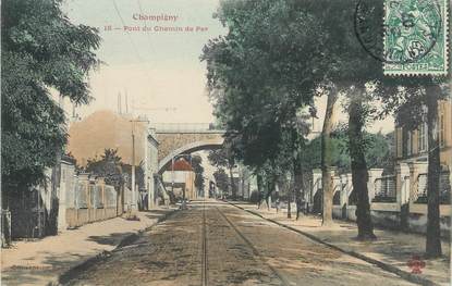 / CPA FRANCE 94 "Champigny, pont du chemin de fer"