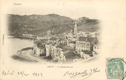 CPA FRANCE 20 "Corse, Calvi, la basse ville"