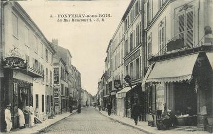 / CPA FRANCE 94 "Fontenay sous Bois, la rue Mauconseil"