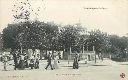 / CPA FRANCE 94 "Fontenay sous Bois, square de la gare"