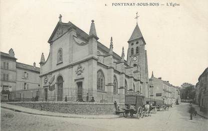 / CPA FRANCE 94 "Fontenay sous Bois, l'église"