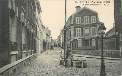 / CPA FRANCE 94 "Fontenay sous Bois, la rue Mauconseil "