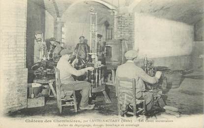 CPA  FRANCE 11 "Castelnaudary, Chateau des Cheminières, les caves souterraines"