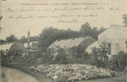 / CPA FRANCE 94 "Nogent Sur Marne, jardin colonial, serres de multiplication"
