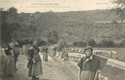 CPA FRANCE 03 "Néris les Bains, lavandières au ruisseau de Courneauron"