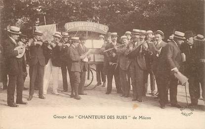 CPA FRANCE 71 "Mâcon, groupe des Chanteurs des Rues"