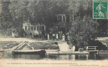 / CPA FRANCE 94 "Le Perreux, maison Delmez Frères, constructeurs de bateaux"