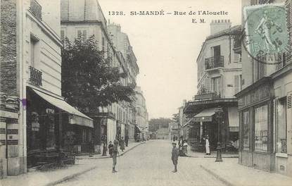 / CPA FRANCE 94 "Saint Mandé, rue de l'Alouette"