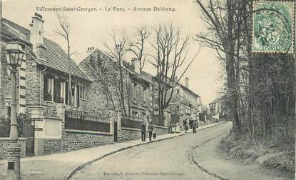 / CPA FRANCE 94 "Villeneuve Saint Georges, le parc, av Delétang"