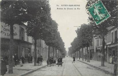 / CPA FRANCE 94 "Vitry sur Seine, av du chemin de fer"