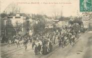 94 Val De Marne / CPA FRANCE 94 "Villiers sur Marne, place de la gare, la Calvacade"