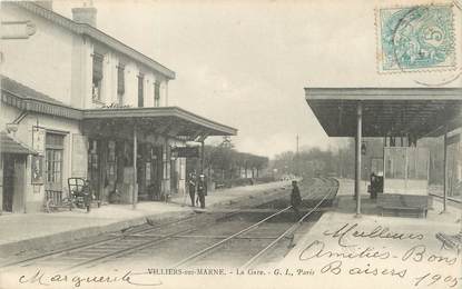 / CPA FRANCE 94 "Villiers sur Marne, la gare "