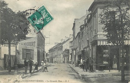 / CPA FRANCE 94 "Chennevières, la grande rue"