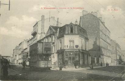 / CPA FRANCE 94 "Vincennes, av de la République" / TRAMWAY