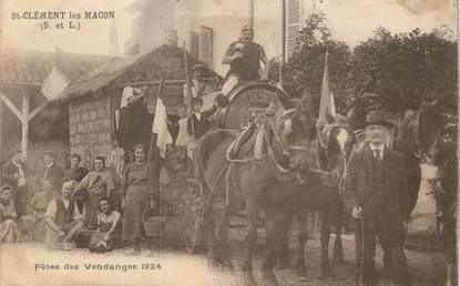 CPA FRANCE 71 "Saint Clément les Macon, fête des vendanges 1924"