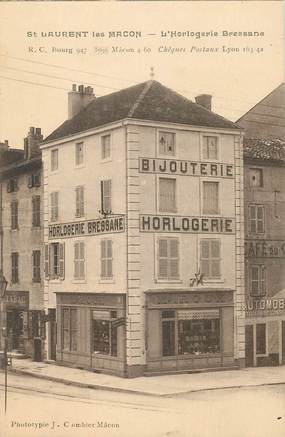 CPA FRANCE 71 "Saint Laurent les Macon, Bijouterie Horlogerie Bressane"