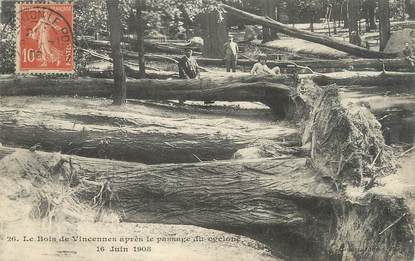 / CPA FRANCE 94 "Les Bois de Vincennes après le passage du cyclone du 16 juin 1908"