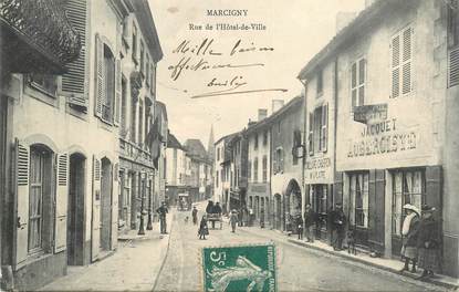 CPA FRANCE 71 "Marcigny, rue de l'Hotel de Ville"