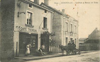 CPA FRANCE 71 "Genouilly, la Poste et bureau de Tabac"