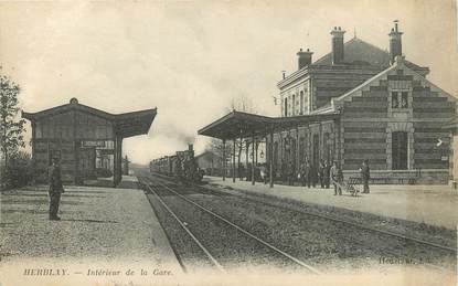 / CPA FRANCE 95 "Herblay, intérieur de la gare"