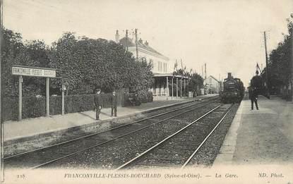 / CPA FRANCE 95 "Franconville Plessis Bouchard, la gare"