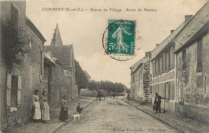 / CPA FRANCE 95 "Commeny, entrée du village, route de Mantes"