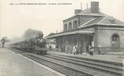 CPA FRANCE 72 "La Ferté Bernard, la gare" / TRAIN