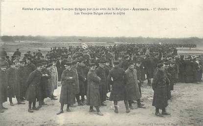 CPA FRANCE 72 "Auvours, Remise d'un drapeau aux troupes belges, 1915"