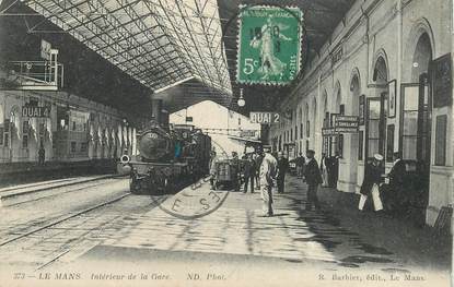   CPA FRANCE 72 "Le Mans, intérieur de la gare" / TRAIN