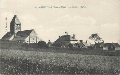/ CPA FRANCE 95 "Arronville, la mairie et l'église"
