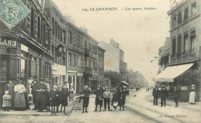 CPA FRANCE 42 "Le Chambon,  les quatre chemins"