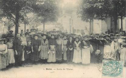 CPA FRANCE 42 "Boën, sortie de l'Usine"