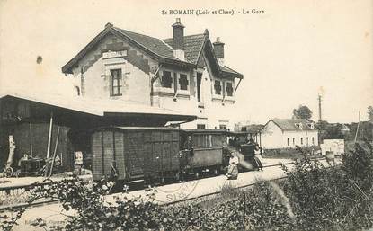 CPA FRANCE 41 "Saint Romain, la Gare" / TRAIN