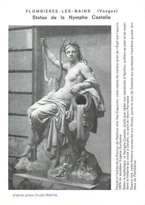 / CPSM FRANCE 88 "Plombière Les Bains, statue de la Nymphe Castalie"