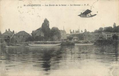 / CPA FRANCE 95 "Argenteuil, les bords de la Seine, le Gnome" / AVIATION