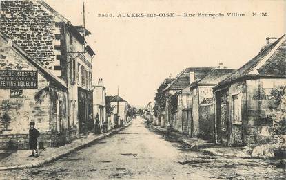 / CPA FRANCE 95 "Auvers sur Oise, rue Fraçois Villon"