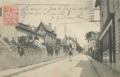 / CPA FRANCE 95 "Cormeilles, rue Daguerre et bureau des postes et télégraphes"